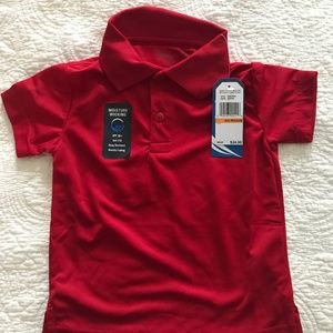 NWT red nautica polo shirt- boys size 4